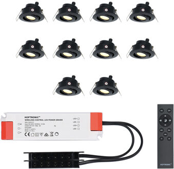 10x Sienna - Mini LED spotjes 12V IP44 Dimbaar via Zwart