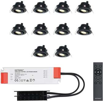 10x Sienna - Mini LED spotjes 12V IP44 Dimbaar via Zwart