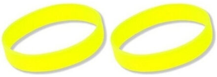 10x Siliconen armbandjes neon geel