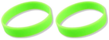 10x Siliconen armbandjes neon groen