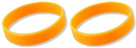 10x Siliconen armbandjes neon oranje