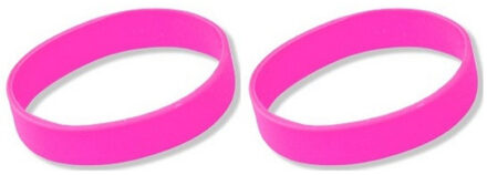 10x Siliconen armbandjes roze