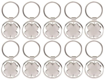 10x Sleutelhangers klavertje vier 4 cm - Action products