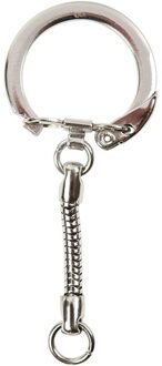 10x Sleutelhangers/ringen om te knutselen 6 cm - Hobby/knutselmateriaal