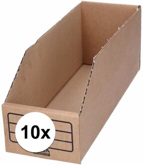 10x Sorteer/Opslag bakjes 10 x 30 cm van karton