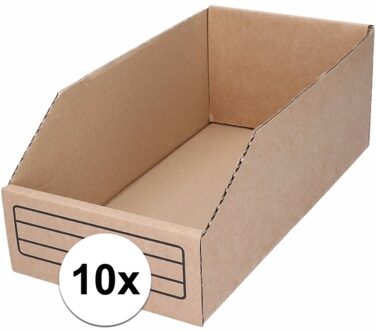 10x Sorteer/Opslag bakjes 15 x 30  cm van karton