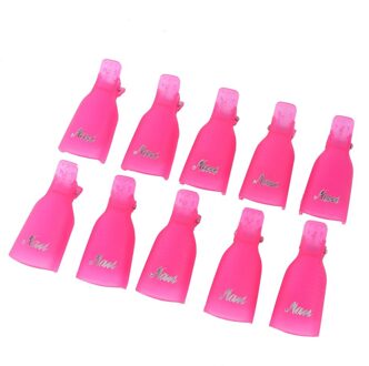 10x Stijlvolle Nail Art Losweken Clip Cap Uv Gel Polish Remover Wrap Tool Brand En