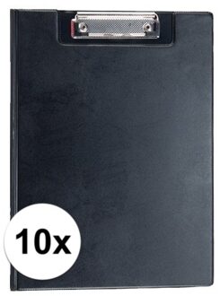 10x stuks Clipboards zwart A4