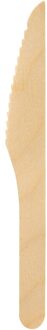 10x stuks Houten wegwerp messen bestek 16 cm bio/eco/milieubewust