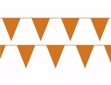 10x stuks oranje vlaggenlijn 10 meter