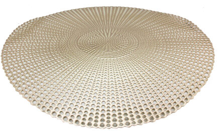 10x stuks ronde placemat/onderlegger mat goud 40 cm - Tafeldecoratie onderlegger rond