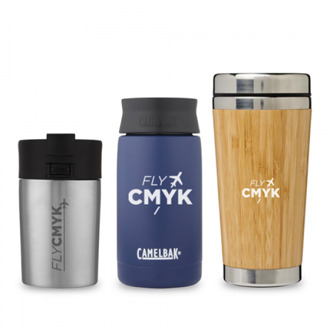 10x thermosbekers bedrukken met logo of bedrijfsnaam drukken