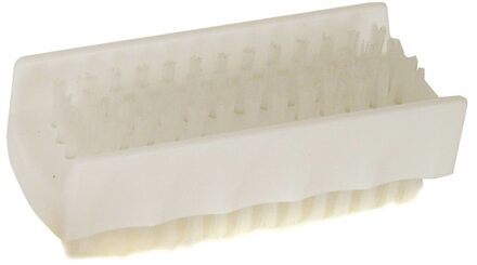 10x Tweezijdige witte nagelborstel van kunstof