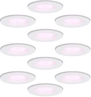 10x Venezia Smart Inbouwspots RGBWW IP65 Wit