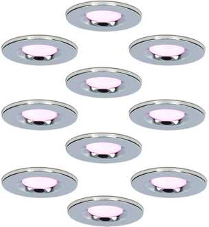 10x Venezia Smart Inbouwspots RGBWW IP65 Zilver