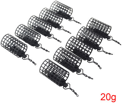 10x Visgerei Feeder Kooi Ronde Vierkante Voor Karper Grof Wedstrijd Barbeel Metalen Feeders 20G 30G 40G 50G 60G ronde 20g