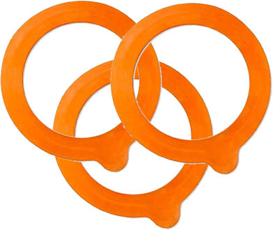 10x Weckpot inmaakringen rubber oranje 85 mm - Action products