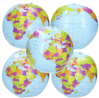 10x Wereldbollen aarde opblaasbaar