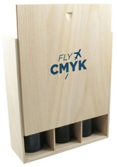 10x wijnkist bedrukken met 3 vakken - luxe en gepersonaliseerd relatiegeschenk (10 st) drukken