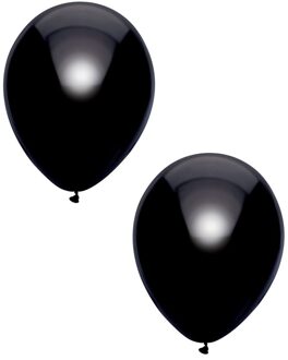 10x Zwarte metallic ballonnen 30 cm - Ballonnen