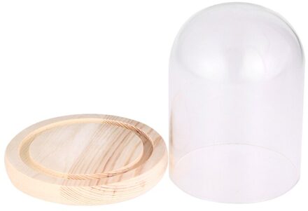 10X16Cm Micro Landschap Eeuwige Transparante Bloem Glas Cover Dly Cover Glass Dome Op Houten Basis Voor Valent afbeelding 4