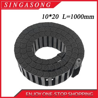 10x20mm 10*20mm L1000mm Kabel Slepen Keten Wire Carrier met end connectoren voor CNC Router machine Tools