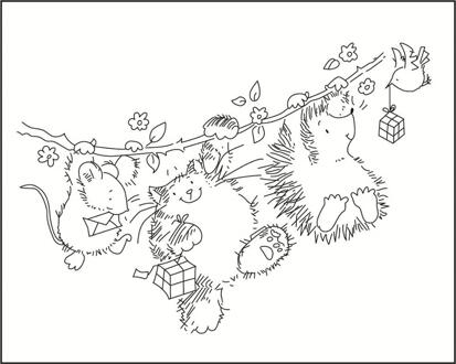 10x8mouse Egel Vieren Transparant Clear Siliconen Stempel Seal Voor Diy Scrapbooking Fotoalbum Decoratieve Duidelijke Stempel postzegel