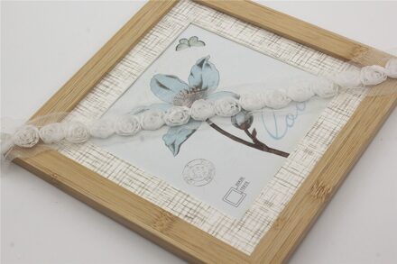 10y 2Cm Shabby Chiffon Roos Bloem Kant Trim Voor Diy Crafting Rompertjes Kleding Jurk Trimmen Home Decorations Naaien Leveringen uit wit