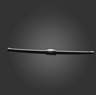 11/15/20 cm Roestvrij Staaldraad Sleutelhanger Cable Key Ring Outdoor Wandelen Klimmen Omhoog Gereedschap Ketting met lock 15cm