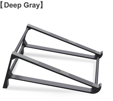 11-17Inch Koeling Rack Vouwen Verstelbare Hoek Aluminium Desktop Draagbare Houder Kantoor Universal Non Slip Laptop Stand diep grijs