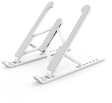 11-18 Inch Aluminium Laptop Stand Draagbare Base Notebook Stand Houder Voor Macbook Air Pro Antislip computer Koeling Beugel B wit