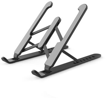 11-18 Inch Aluminium Laptop Stand Draagbare Base Notebook Stand Houder Voor Macbook Air Pro Antislip computer Koeling Beugel B zwart