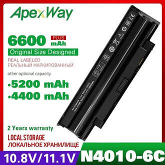 11.1V Laptop Batterij Voor Dell Inspiron N5020 N5030 N5040 N5050 N4010 N5010 N5110 N7010 N7110 Voor Vostron1450 3450 3550 j1KND 6600 MAh