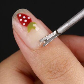 11.3Cm Rvs Cuticle Remover Zilveren Dead Skin Cuticle Pusher Trimmer Pedicure Nail Art Tool