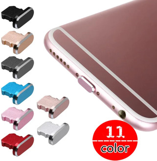 11 Colors 1PC Colorful Metal Anti Dust Charger Dock Plug Stopper Cap Cover for IPhone 11 12 Pro MAX X XR Max 8 7 6S Plus
