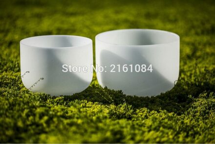 11 "G # Zeal Chakra Frosted Quartz Crystal Klankschaal Met Een Gratis Suede En O-Ring