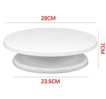 11 Inch Cake Draaitafel Roterende Anti-Slip Ronde Cake Stand Cake Decorating Gereedschap Cake Draaitafel Keuken Diy Pan bakken Tools 11duim wit