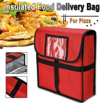 11 Inch Container Pizza Levering Zak Case Thermische Waterdicht Voedsel Opslag Verse Takeaway Picknick Doos Slijtvaste Geïsoleerde rood