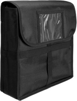 11 Inch Vers Voedsel Opslag Takeaway Slijtvast Waterdicht Ergonomisch Pizza Levering Zak Thermische Doos Geïsoleerde Draagbare Case zwart