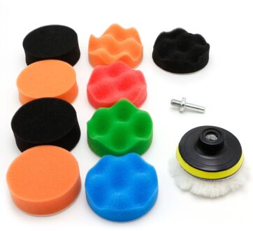 11 Pcs 3/4/5/6/7 inch Auto Buffing Spons Polijsten Pad kit Set Voor Auto Polijstmachine Buffer Auto-onderdelen 3 duim