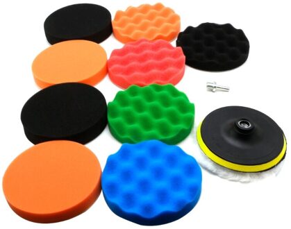 11 Pcs 3/4/5/6/7 inch Auto Buffing Spons Polijsten Pad kit Set Voor Auto Polijstmachine Buffer Auto-onderdelen 6 duim