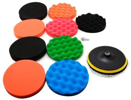 11 Pcs 3/4/5/6/7 inch Auto Buffing Spons Polijsten Pad kit Set Voor Auto Polijstmachine Buffer Auto-onderdelen 7 duim