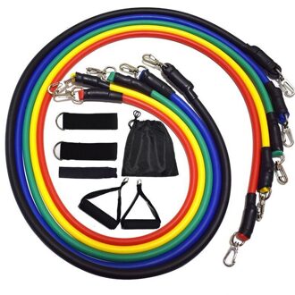 11 Pcs Latex Resistance Bands Training Oefening Yoga Buizen Pull Touw Rubber Expander Elastische Spier Stretch Fitness Met Zak