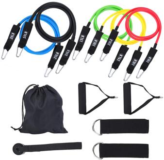 11 Pcs Tpe Fitness Apparatuur 11 Stks/set Pull Touw Latex Duurzaam Spanning Band Spier Training Apparatuur Draagbare Praktische
