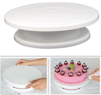 11 'Roterende Taart Draaitafel Taart Stand Spinner Voor Taart Decoratie Blauw wit