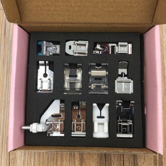 11 stks/set Binnenlandse Naaimachine Accessoires Presser Voet Voeten Kit Set Zoom Voet Onderdelen Met Doos Voor Brother Singer janome