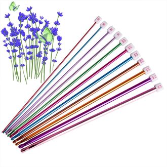 11 Stks/set Haaknaalden Naald Set Diverse Kleuren Tunesische Afghaanse Aluminium Breinaalden Gereedschap Kit XH8Z