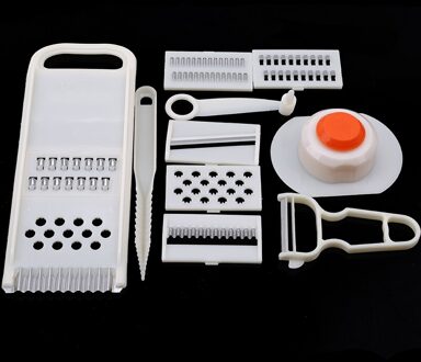 11 Stks/set Handmatige Snijmachine Fruit Groenten Cutter Slicer Rasp Gember Crusher Chopper Dicer Huishoudelijke Rasp Cutter Accessoires