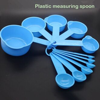 11 Stks/set Plastic Handvat Kopjes Maatlepels Set Voor Koffie Scoop Keuken Koken Bakken Gebruiksvoorwerp Keuken Meetinstrument