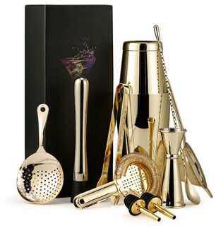 11 Stuk Barman Kit Boston Cocktail Shaker Bar Set Arrivals Rvs Rose Goud Cocktail Shaker Set bar Counte